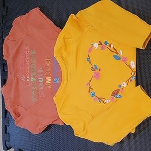 Pair of Cat & Jack Longsleeve Autumn Shirts size 4T